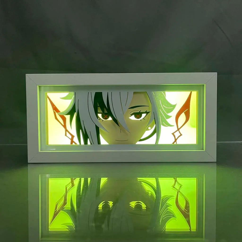 Boîte lumineuse Arlecchino Anime Genshin Impact 