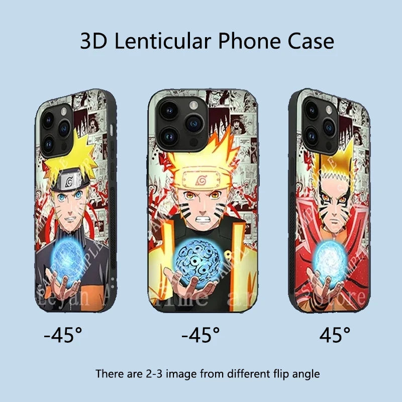 Anime ONE PIECE Luffy Gear 4ème/5ème coque de téléphone - Coque de téléphone anime lenticulaire 3D 