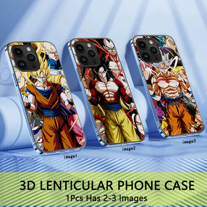 Étui de téléphone Son Goku - Étui de téléphone Dragon Ball - Étui de téléphone Anime lenticulaire 3D 