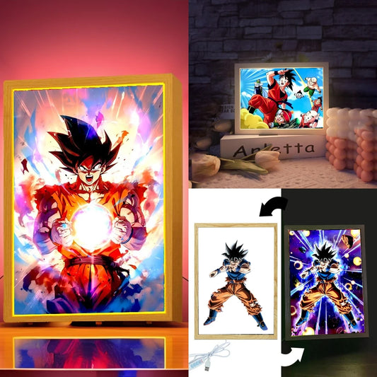Dragon Ball Goku Vegeta LED Light Frame
