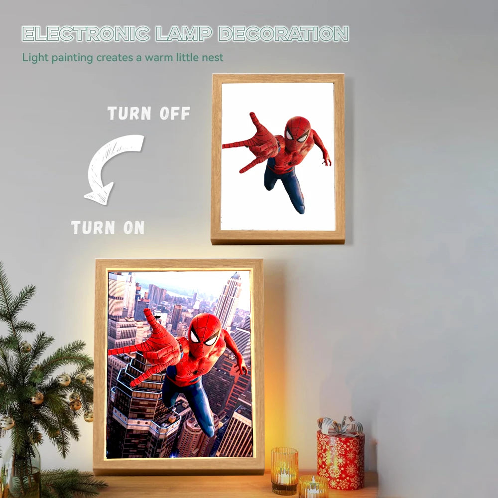 Spider Man Creative LED Light Painting